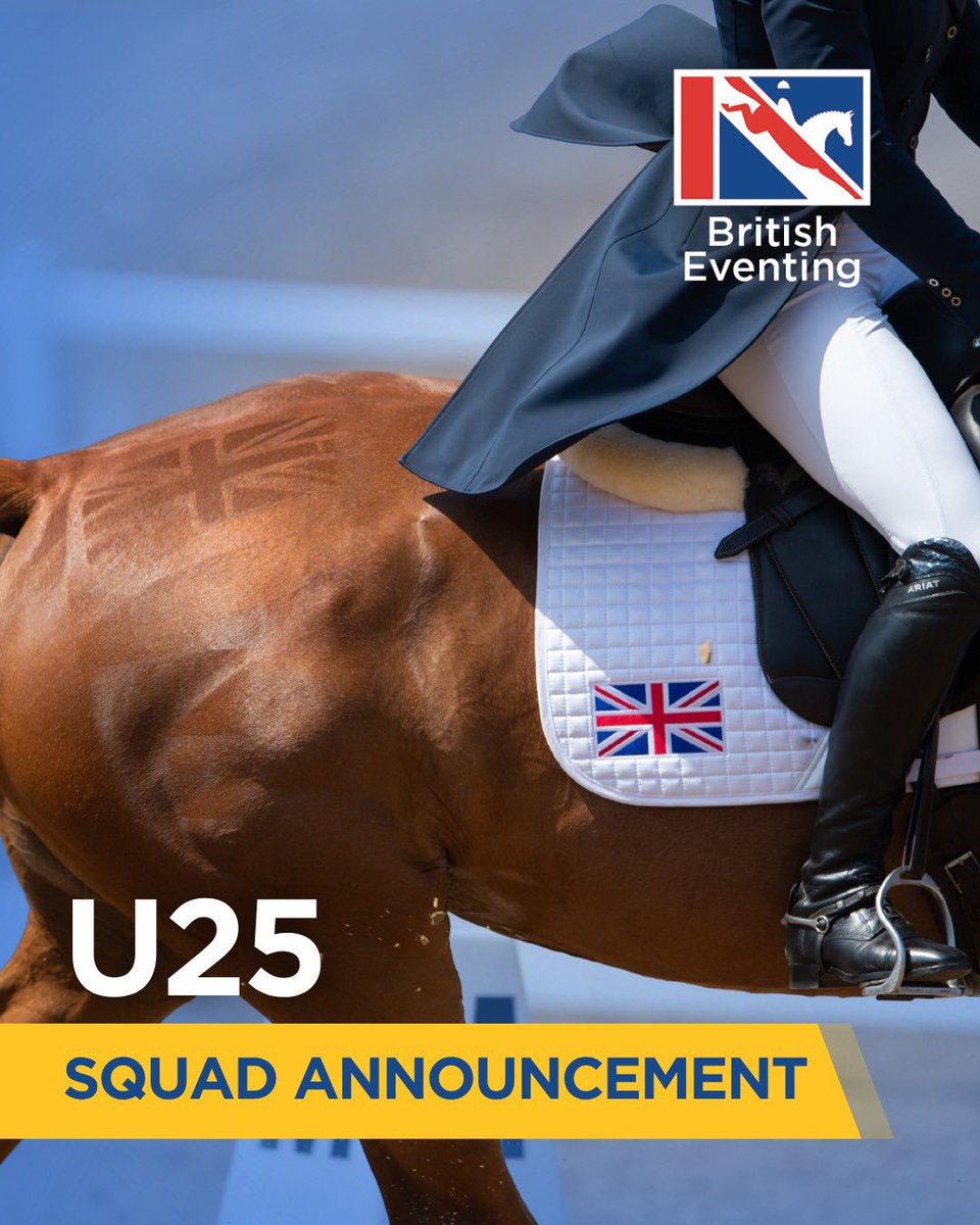 BEventing's tweet photo. 🇬🇧 Our 2026 U25 World Championships squad has been selected! Congratulations to the six horse-and-rider combinations who will represent Great Britain at the U25 World Eventing Championships in Millstreet, Ireland (22–26 July):

Read the full report: https://t.co/iFnALv1xxF https://t.co/oDV1BcgApf