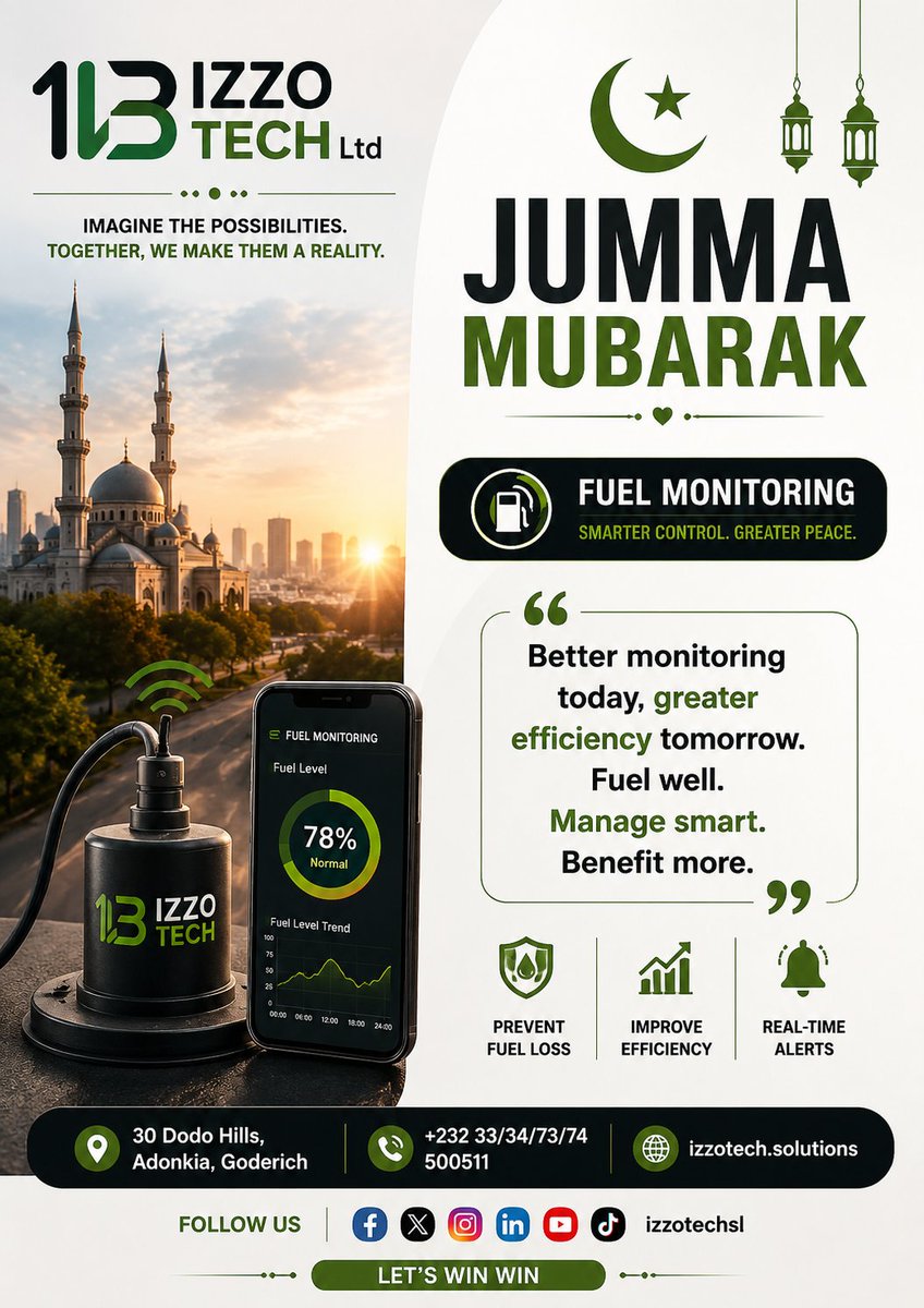 izzotechsl's tweet photo. Have a blessed JUMMA and a pleasant weekend.
#izzotechsl
#solutions
#jummamubarak https://t.co/RUHex3uvnu
