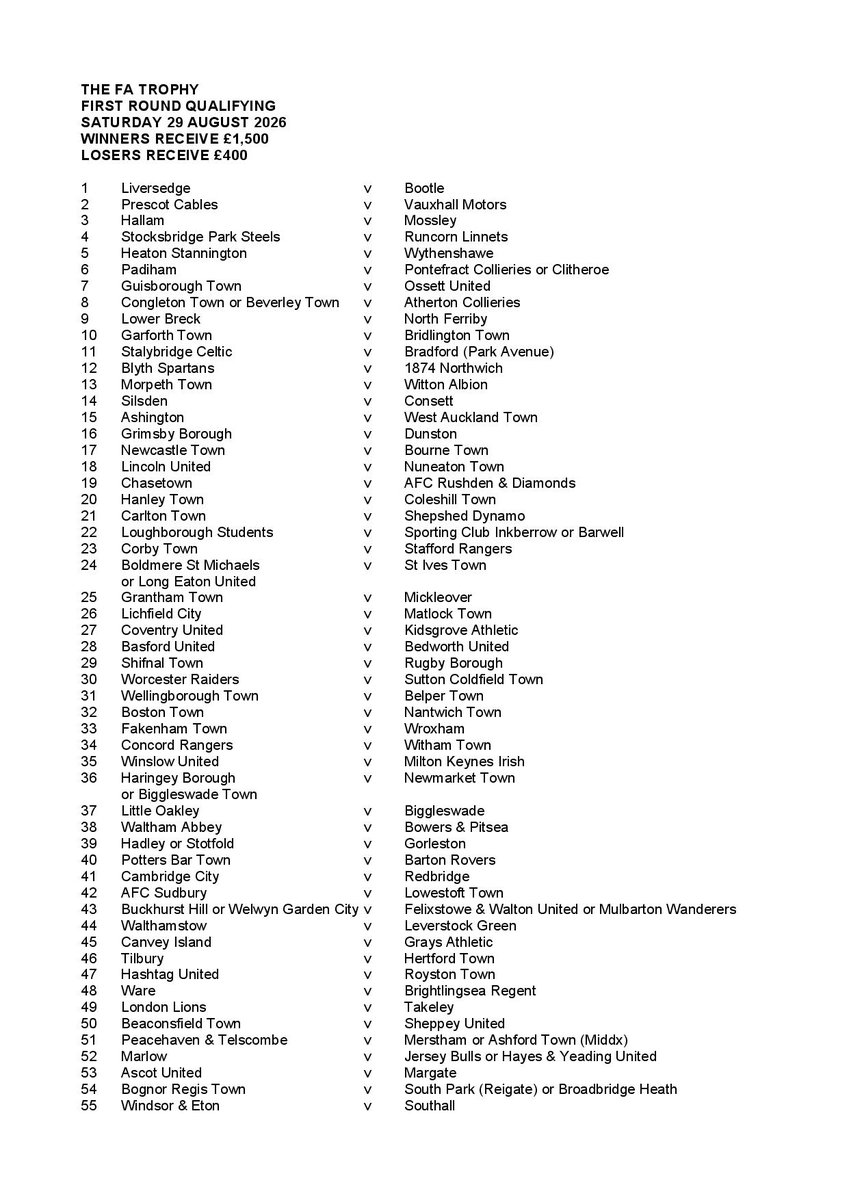 FATrophyFacts's tweet photo. The 2026-27 #FATrophy Preliminary Round and 1st Qualifying Round draws! https://t.co/KLrCavV2Yk