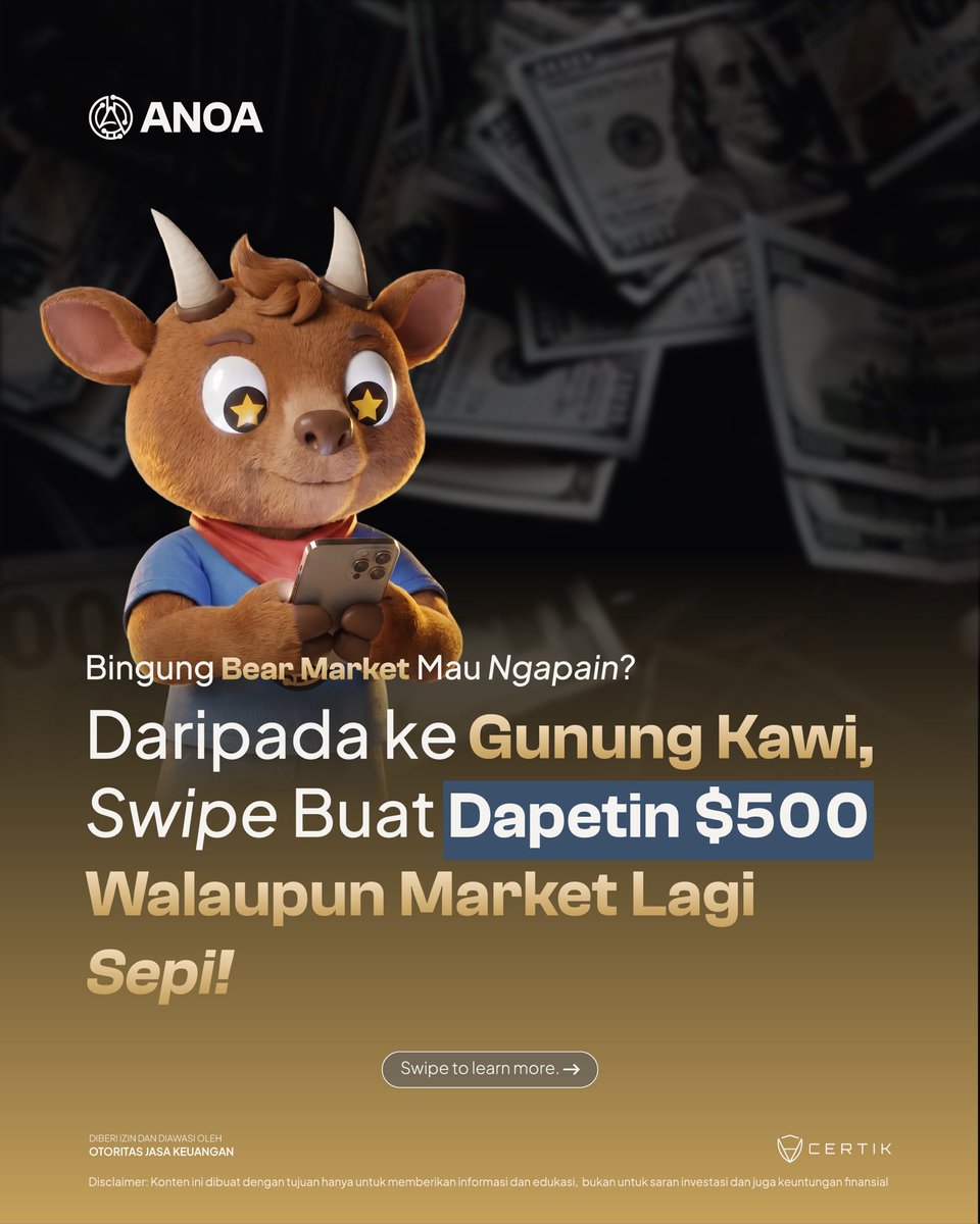 ANOAtoken's tweet photo. Daripada ke Gunung Kawi ga punya ayam cemani 😌 mending ikutan campaign Anoa Zealy di link bio aja sih 🤭

#ANOA #ANOAtoken #crypto #airdrop #web3 https://t.co/KVGgsJwb9Q