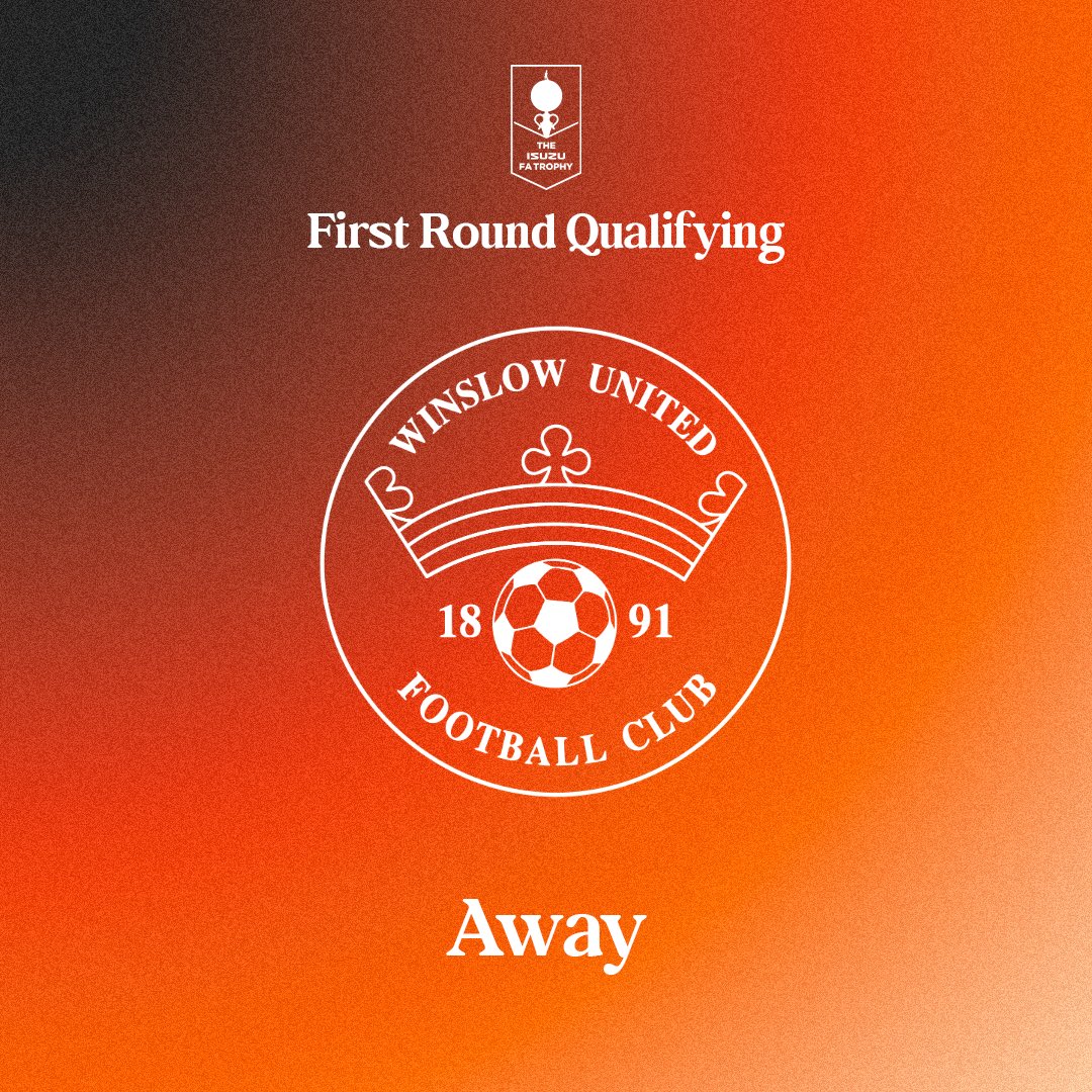 MKIrishFC's tweet photo. 🏆☘️ | FA TROPHY DRAW
We have been drawn away to @WinslowUtdFC in the First Qualifying Round of the Isuzu FA Trophy set to take place on Saturday 29th August!
#UpTheIrish #NonLeague #FATrophy https://t.co/ZrnWT4QKCk