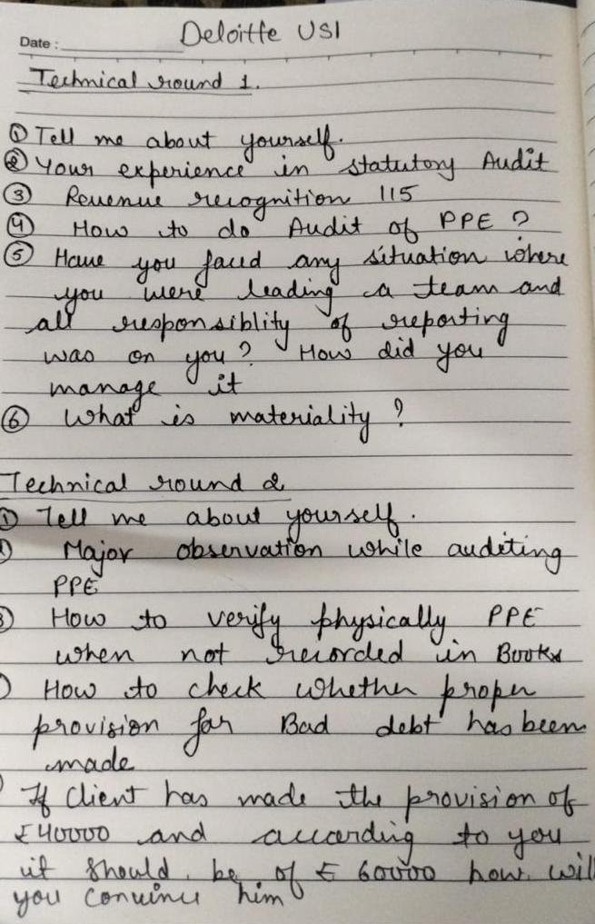 CAquraishi's tweet photo. Interview at Deloitte USI? Read this before you go. 👇
These are real Technical Interview questions for Audit roles.
Save this post—you might get asked the same questions. https://t.co/VhiR2obtwd