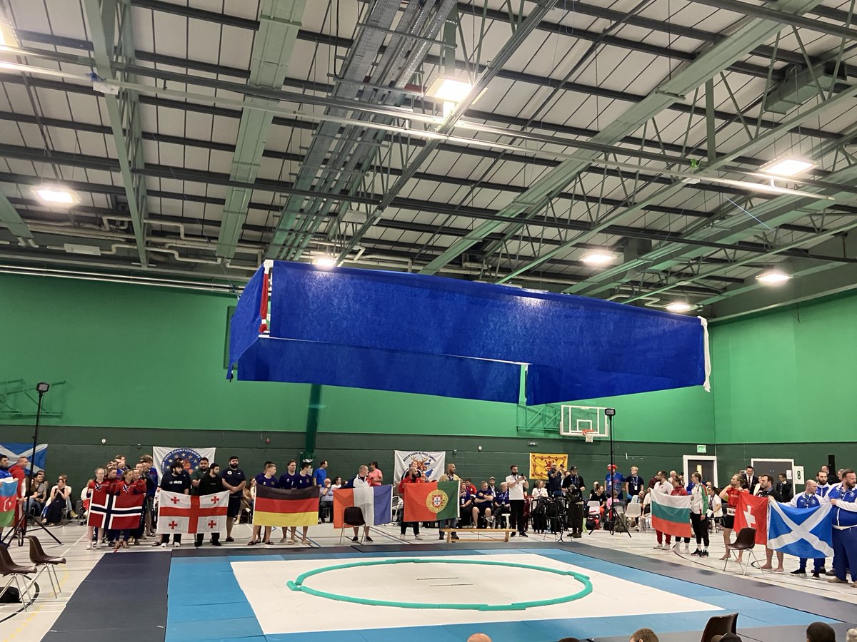 JapanScotland's tweet photo. 📰 On Saturday 27th June, Consul General Katsutoshi Takeda attended the European Sumo Championships 2026 at the University of Stirling Sports Centre.

Read the full article on our website or other SNS channels! https://t.co/dkBVLqlyTO