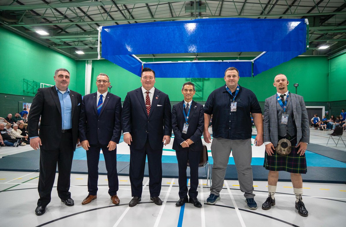 JapanScotland's tweet photo. 📰 On Saturday 27th June, Consul General Katsutoshi Takeda attended the European Sumo Championships 2026 at the University of Stirling Sports Centre.

Read the full article on our website or other SNS channels! https://t.co/dkBVLqlyTO