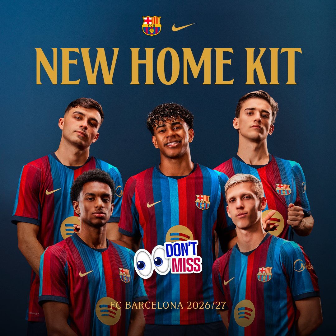 FCBarcelona's tweet photo. 𝗗𝗼𝗻'𝘁 𝗺𝗶𝘀𝘀 𝘁𝗵𝗶𝘀 👀
🛒 GET IT: https://t.co/czVQZfZ2gL https://t.co/tx6TFuLuoK