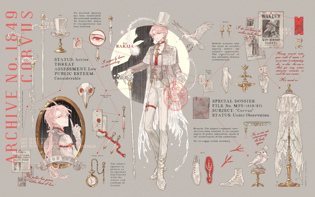 sera_1023's tweet photo. 🎩🩸🔍
Character Design Commission https://t.co/iVoSZprr4p