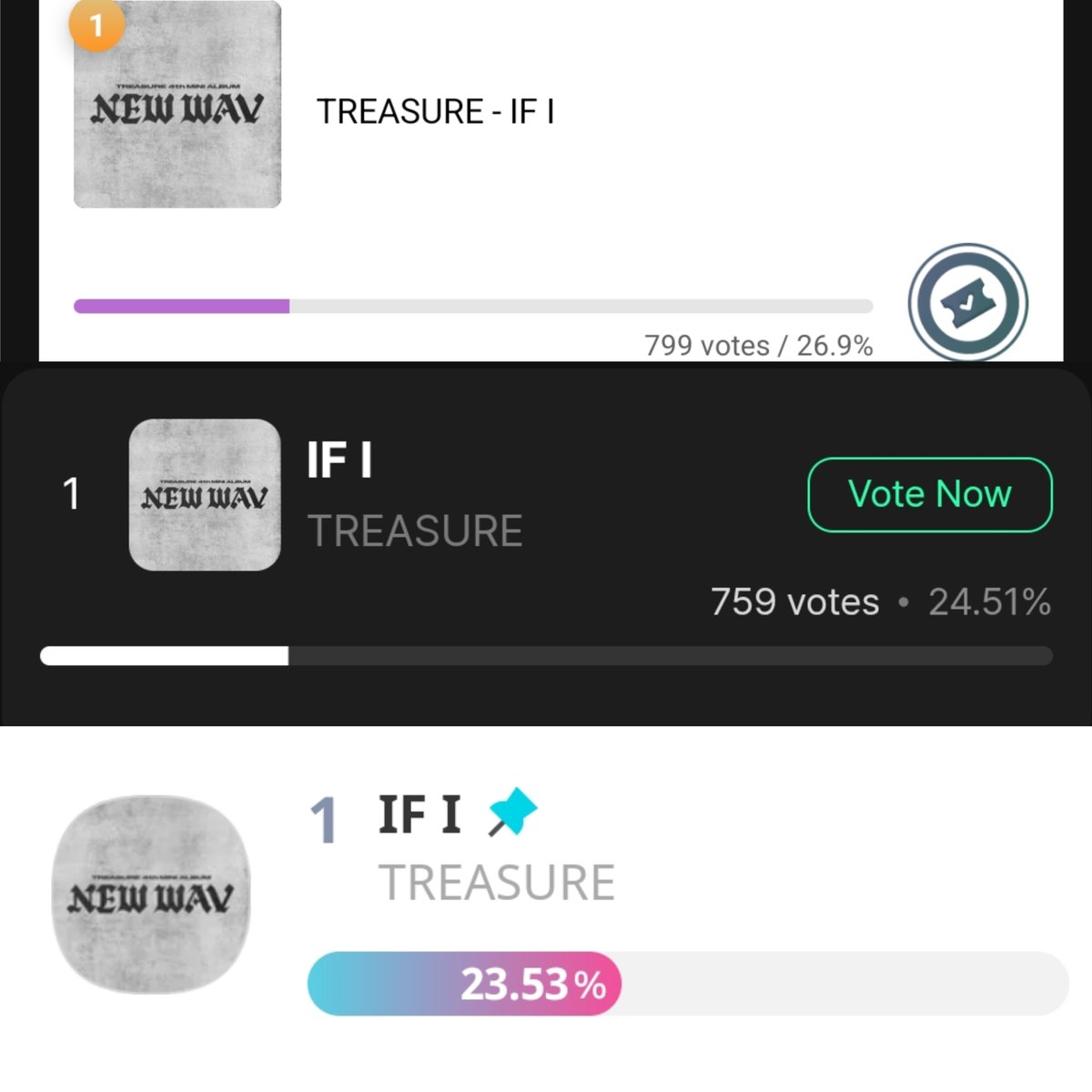 dailytre4sure's tweet photo. [🏆] JUPITER MUSIC AWARDS 2026

#TREASURE ‘IF I’ is now ranked #1 across all three voting apps, Mubeat, Muniverse and IDOL CHAMP for Song of the Year! 🔥

Let’s keep up this pace, Teumes and don’t get complacent. ALL FOR TREASURE 🫡💪 https://t.co/Cq4SVRBurm