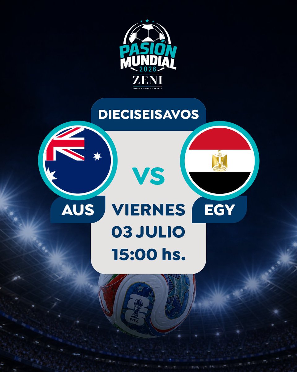 ZeniPasion's tweet photo. Último día de Dieciseisavos y Argentina cierra la ronda. 🇦🇷🔥
Eliminación directa, puntos que valen más.
Cargá tu pronóstico antes del pitazo.
📍 15:00hs — Australia vs Egipto
📍 19:00hs — 🇦🇷 Argentina vs Cabo Verde
📍 22:30hs — Colombia vs Ghana
👉 https://t.co/9XDp4xDqhv https://t.co/fi1nFWZIiP