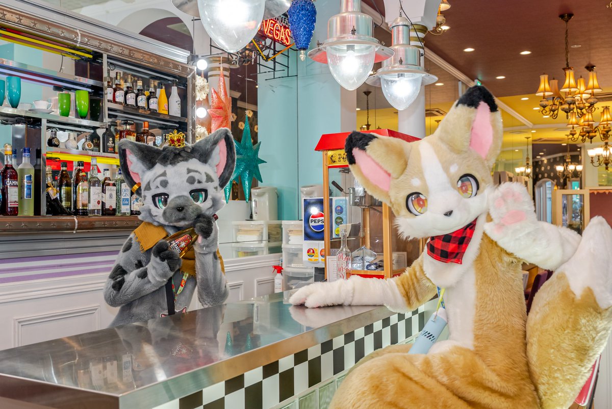 __shirofox__'s tweet photo. ライキィーくんと飲んでるの🦊✨️
#fursuitfriday
📸@iSnivy_lc4 https://t.co/l1JJFWYAM9