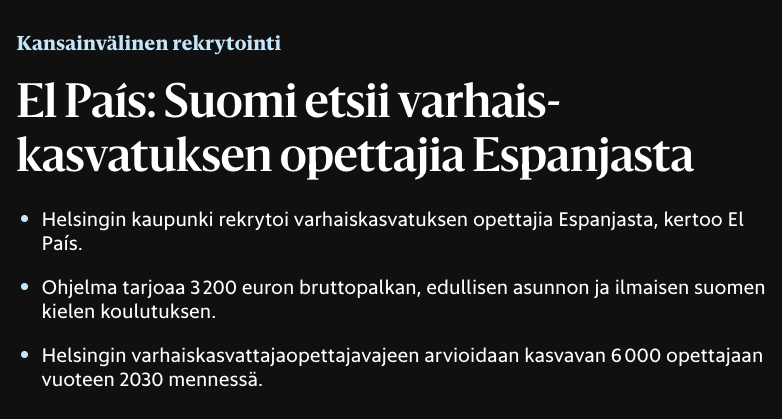 IsoHenkka's tweet photo. Jälleen kotimaista työvoimaa syrjitään.

- Aloituspalkka voi olla hieman korkeampi, kuin aloittavilla kotimaisilla opettajilla.
- Tulijoille järjestetään halpa asunto jonon ohi, kotimaisille opettajille ei järjestetä asuntoa.
- Kotimainen opettaja ei saa ilmaiseen kielikoulutukseen verrattavaa etua.