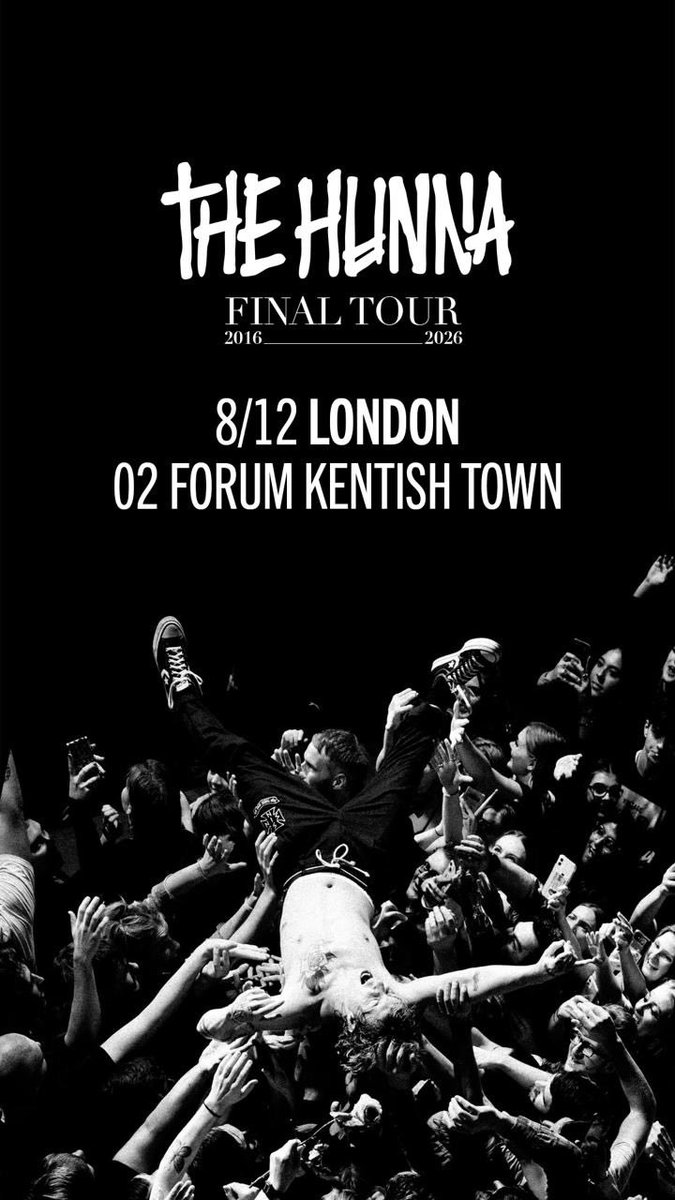 THEHUNNABAND's tweet photo. Last remaining tickets for our London show at @O2ForumKTown are on sale at this link! Go! 🚨 https://t.co/fXKgUYJbd8