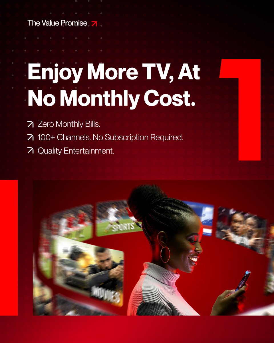 FreeTVNg's tweet photo. The Big Picture is Here!

Experience the FreeTV promise; more channels, crystal-clear digital picture quality and zero monthly subscription.
Join the millions embracing Nigeria's Digital Switchover and discover a better way to watch television.
Swipe to explore the FreeTV promise https://t.co/4ruxBMomSa