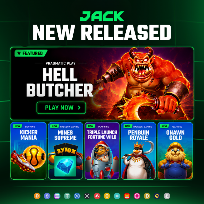 JackCasino's tweet photo. Which new slot are you most excited to try? Drop the name &amp; win a share of 100 Free Spins! ✨

- Repost, love, and tag a friend https://t.co/wCs9VGzG3T