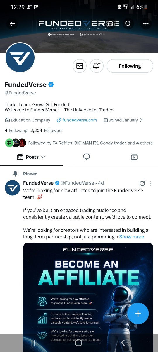 EMERIE005's tweet photo. @deartrader__ @FundedVerse Done ✅ https://t.co/udthHiCI5s