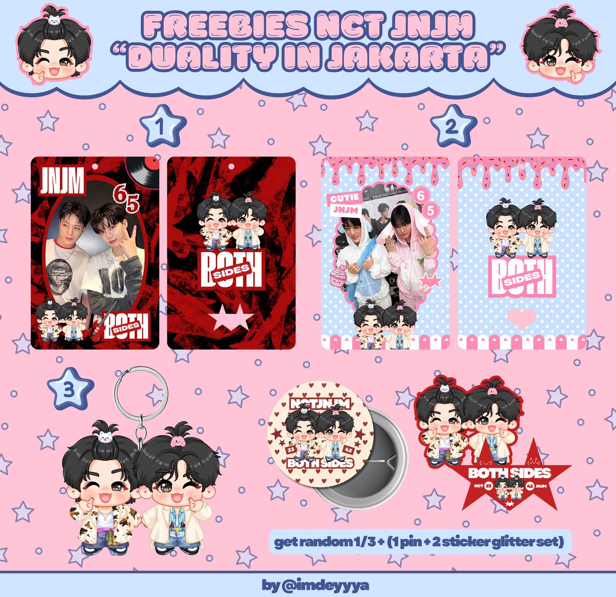 imdeyyya's tweet photo. FREEBIES JNJM DUALITY IN JAKARTA 🐶🐰
by @imdeyyya 

how to claim :
☆ rt &amp; like are appreciated
☆ for moots &amp; followers esp jenf, nadongs, nominist, jaemjenist only
☆ set Rp7.777 no rf
☆ co 7.7 jam 19.30 (link tba)
☆ WAJIB tulis usn di notes

good luck! ♡ https://t.co/JAaOOgyTRu
