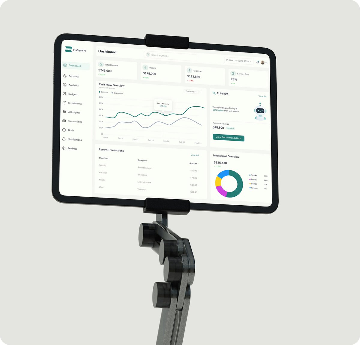 ensuesoft's tweet photo. 🚀 Just finished designing a Smart Finance Dashboard UI.

A modern fintech experience focused on tracking balances, expenses, savings, investments, and AI-powered insights.

#UIDesign #UXDesign #Fintech #DashboardDesign #Figma #WebDesign #Ensuesoft https://t.co/7SihldgMPn