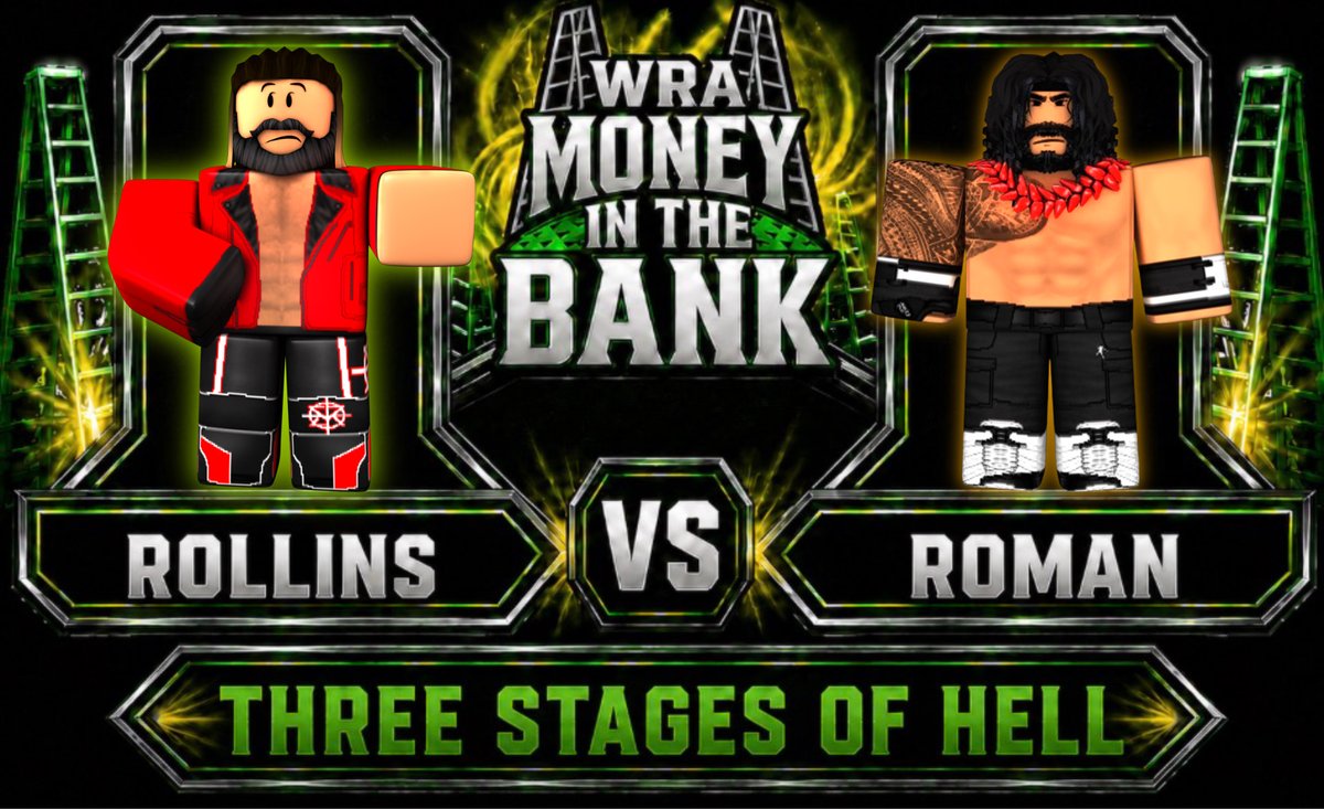 WRARoblox's tweet photo. Two Matches Already Official For Money In The Bank! https://t.co/D1Q0TRH0Zk