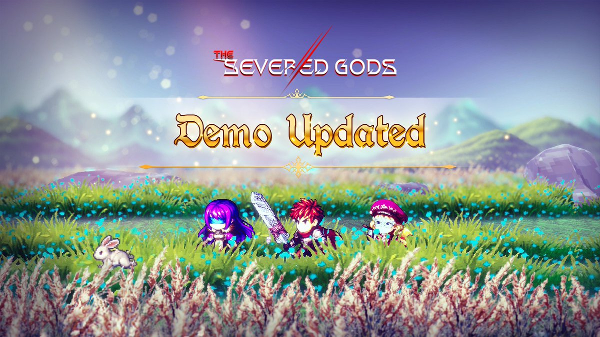 The_SeveredGods's tweet photo. THE UPDATED DEMO IS LIVE! ⚔️

First off, a massive thank you to everyone who played our recent demo. Your feedback and bug reports have been incredibly valuable to the dev team! 

After working hard to address the reported issues, we're excited to announce: The updated version of the Demo is now ready! 🎉

Your ongoing support is our biggest motivation. We hope you'll download the new update, dive back in, and let us know what you think!

#turnbased #jrpg #pixelart #indiegame #demo
