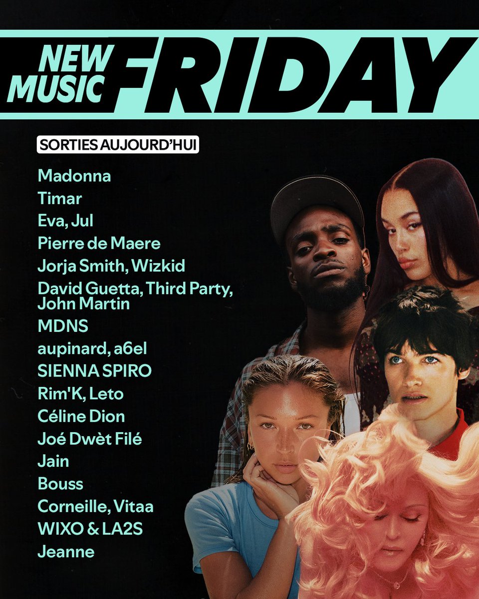 spotifyfrance's tweet photo. Vous écoutez qui en premier cette semaine ? ➡️ https://t.co/Oy4t2ubbFv

#NewMusicFridayFrance https://t.co/OJqi4FWY66