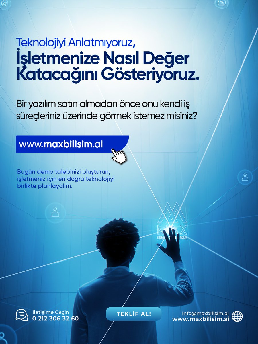 MaxBilisim's tweet photo. 🔵 Teknolojiyi Anlatmıyoruz, İşletmenize Nasıl Değer Katacağını Gösteriyoruz.

Bir yazılım satın almadan önce onu kendi iş süreçleriniz üzerinde görmek istemez misiniz? https://t.co/tfgvP44QdG