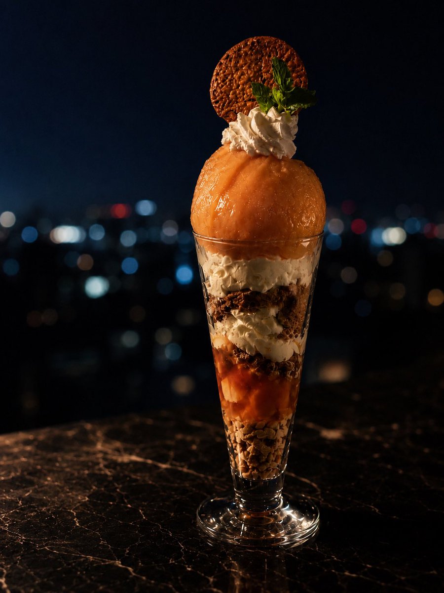 BarCaduceus's tweet photo. 新作のパフェ
「桃とマスカルポーネ」
蜂蜜のシロップと紅茶のジュレを合わせました。

本日も20:00〜
予約ありますので、ご来店の際は席の確認をお願い致します。

#つくば　#天久保　#Bar https://t.co/TqgODddMKA