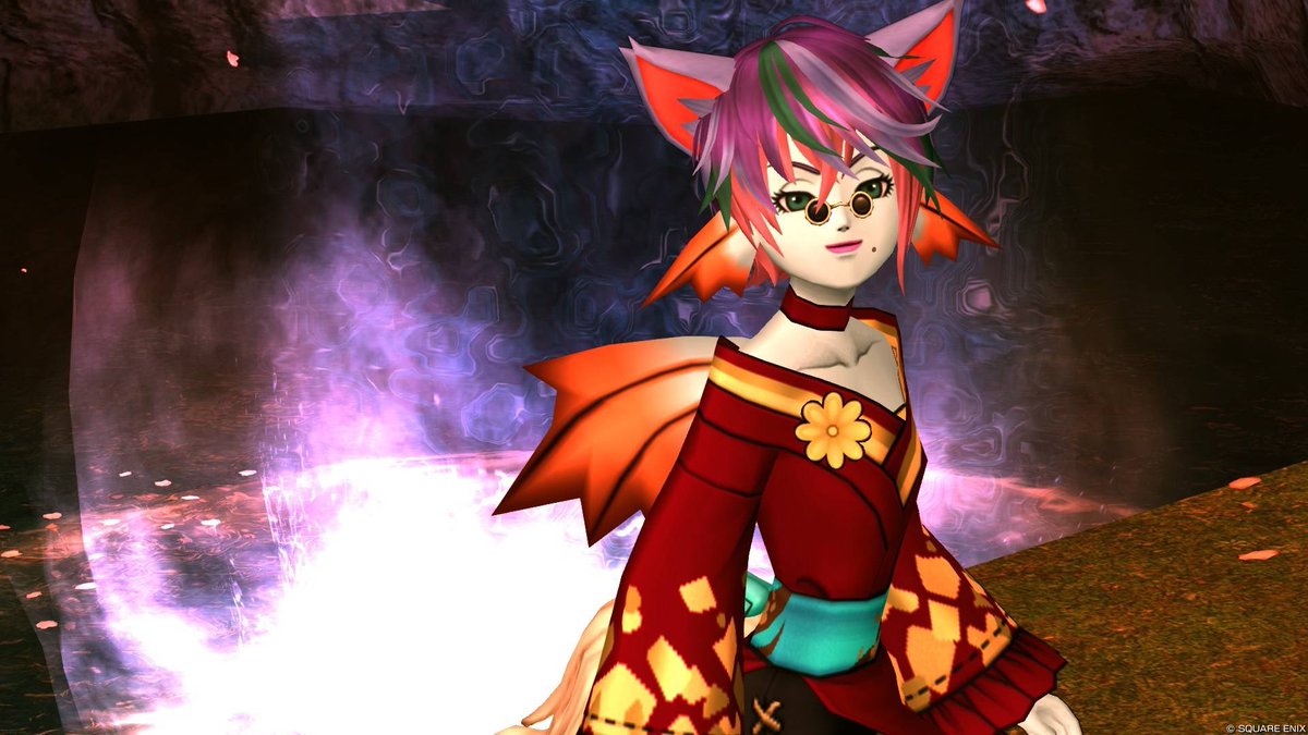 CreaJill_DQX's tweet photo. クレアがウマしっぽ���リボンをゲットしたので、ウマじゃなくてキツネをイメージして作りました。クレアは久々に和装を意識してみたけど、プリティサングラスを着けてみたらなかなかよかったです。
暑い夏の夜に怪談話で出て来そうな狐娘になりましたw
#creastyle https://t.co/ZqTo4lrfmY