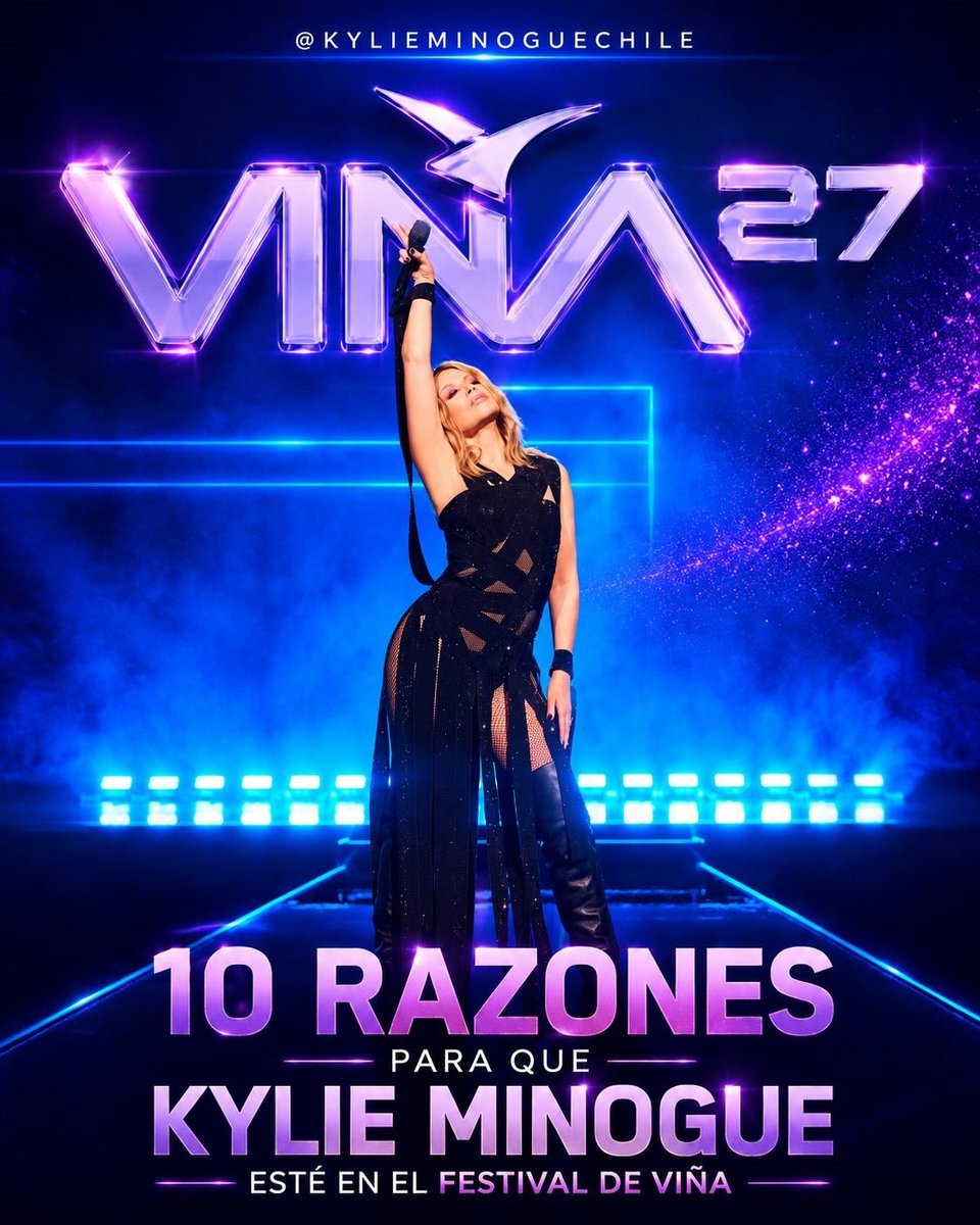 KylieTWST's tweet photo. Chilean fans have launched an ambitious campaign to bring Kylie Minogue to Latin America's biggest stage, Festival de Viña 2027.

Read here: https://t.co/oK5vKBtTl2 https://t.co/DE9o5fGu34