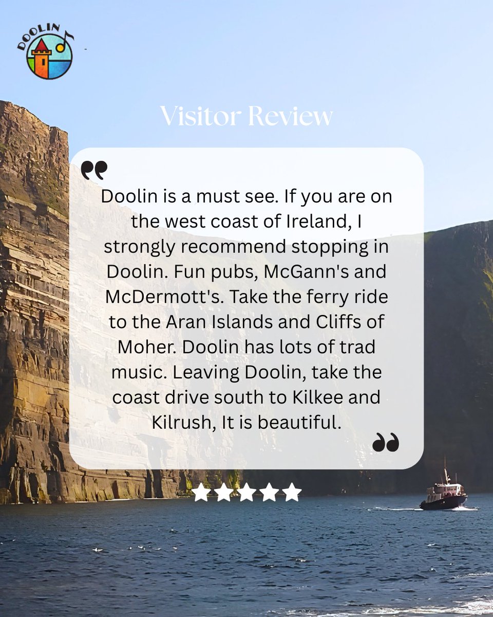 IloveDoolin's tweet photo. Some places are destinations. Others become memories you'll talk about for years.

Doolin is one of those places 🌊💫  

Thinking about exploring the west coast of Ireland? Let Doolin be the start of the story.

Plan your trip: https://t.co/nsMAZjNdcR https://t.co/YooTrVHifd