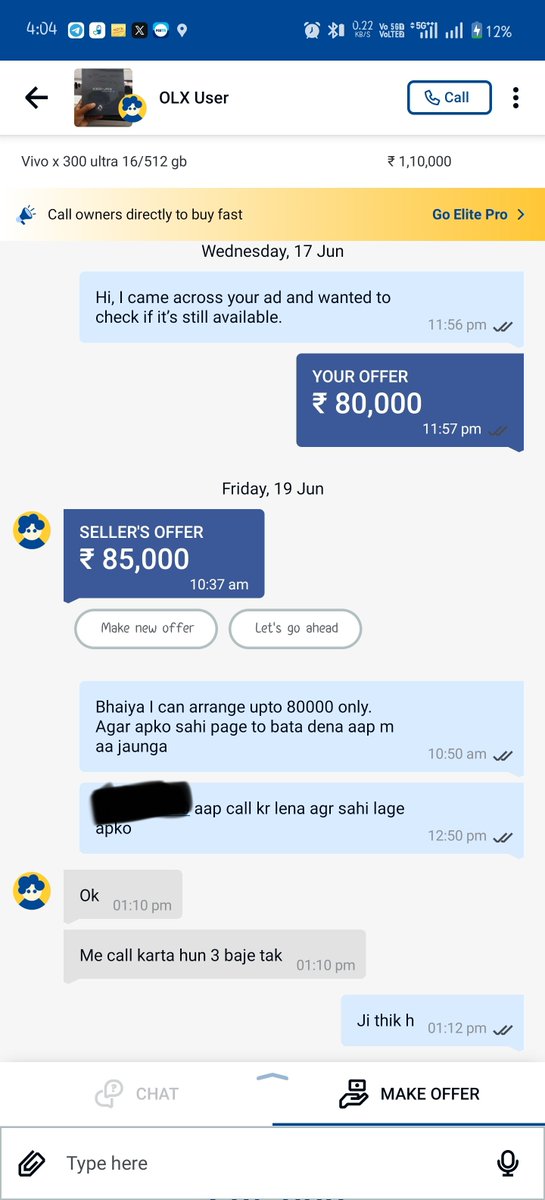 SomeOne_Abhi's tweet photo. @MPPoliceDeptt @KolkataPolice Sir a man identified via Truecaller as Siddharth Panigrahi having mobile number +919903574276, listed a mobile device on OLX app, later on going to his specified location he asked to pay him 80000 rs via UPI and switched off his mobile. (1) https://t.co/VeTgYfSPuz