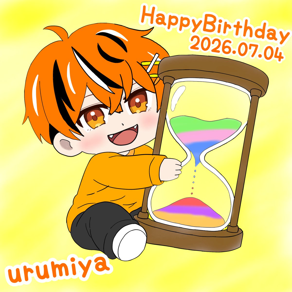 luv_stern's tweet photo. ╔══🐈══★═══════╗

              うるみやへ🐈🧡
        お誕生日おめでとう🎂
            初生誕イラスト✨

╚═══════☆══🧡══╝

#うるみや爆誕祭令和最新版
#お届けうるみゃー
#クロノアート https://t.co/zruyZto6RS