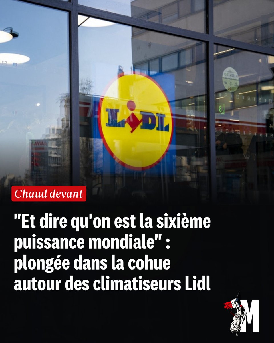 MarianneleMag's tweet photo. "Et dire qu'on est la sixième puissance mondiale" : plongée dans la cohue autour des climatiseurs Lidl
➡️ https://t.co/j980TJPBSu https://t.co/JCDTOeG1G1