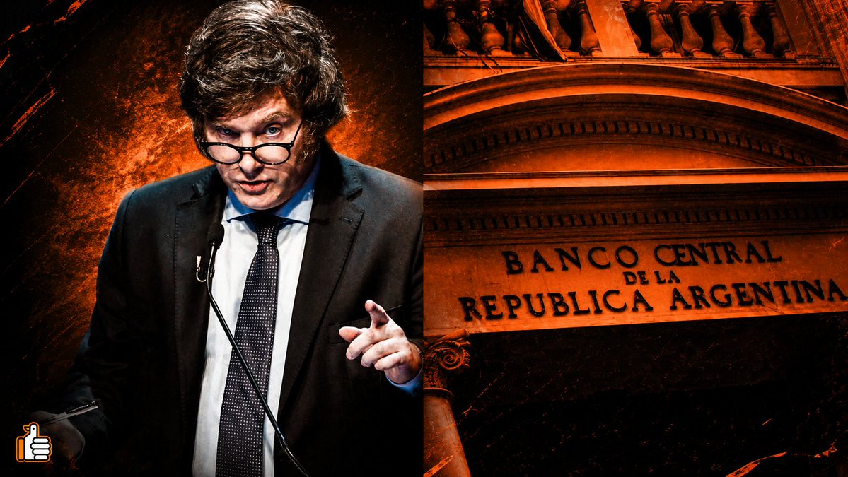 elduckpost's tweet photo. MILEI QUIERE PROHIBIR POR LEY LA EMISIÓN DE PESOS PARA FINANCIAR EL DÉFICIT 🚨

El Gobierno apunta a reformar la Carta Orgánica del Banco Central, modificada durante el kirchnerismo, para blindar por ley el equilibrio fiscal.

TMAP. 🇦🇷 https://t.co/GuVFrAStpC