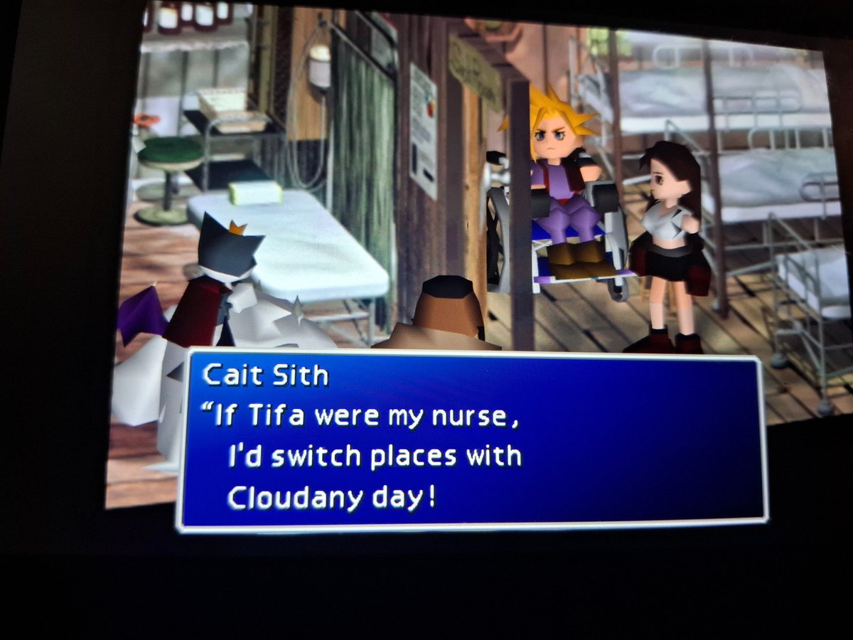 PremiumHeart88's tweet photo. This Cait Sith playthrough is crazy... he is wild.. https://t.co/RZlyDy7zS9