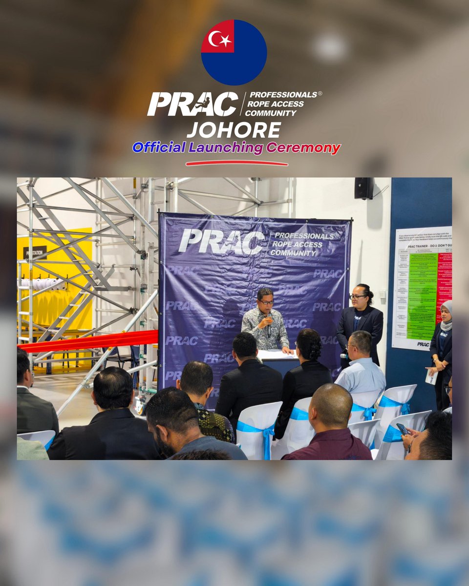 DraggerEngr46's tweet photo. PRAC Johore Training Centre was officially launched on 25 June 2026, together with the Jiaolong Product Launching.

A milestone for WAH, rope access, rescue, PPE inspection and safety competency in Johor.

Thank you to all who joined.

#DraggerEngineering 46 #PRACJohore #Jiaolong https://t.co/FcE41auP5C