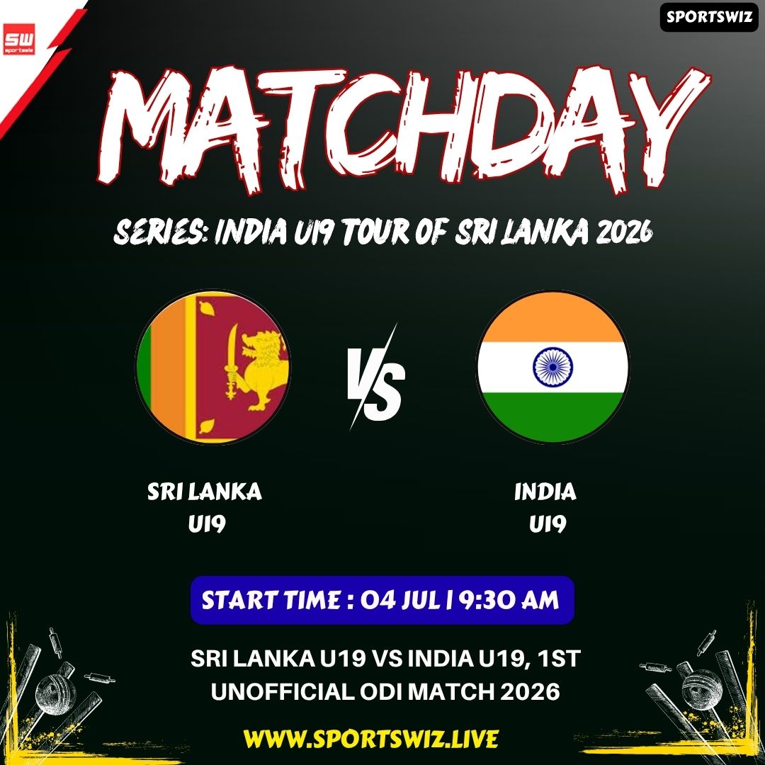mysportswiz's tweet photo. Sri Lanka U19 vs India U19, 1st unofficial ODI Match Day !
Start Time : 9:30 PM IST (04/07/2026)
Series: India U19 tour of Sri Lanka 2026
https://t.co/7Wm3X0Tlrs
#TeamIndia #ShubmanGill #TestCricket #INDvsSL #ApolloTyres #Cricket #CricketFans #Sportswiz https://t.co/wzxk5hdsJw