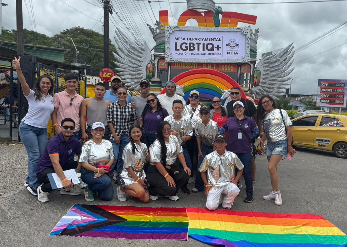GobMeta's tweet photo. 🌈 Creemos en un Meta seguro, diverso e incluyente.

Junto a la Mesa Departamental LGTBI participamos en la marcha del Día Internacional del Orgullo LGTBIQ+, reafirmando nuestro compromiso con el respeto, la inclusión y la garantía de derechos para todas las personas. https://t.co/wu7Ee9nq0F