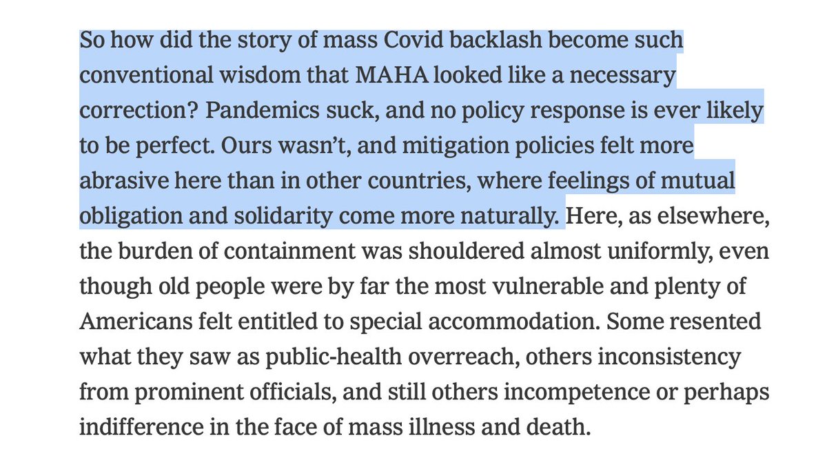 jeffreytucker's tweet photo. This article is very interesting. The tone is: the Covid response created such public outrage that the whole regime we love was in danger of being demolished. Whew, dodge that bullet. Maybe we can just go on as normal.
https://t.co/fzWt9Zjdbg https://t.co/YtdRTsjLvj