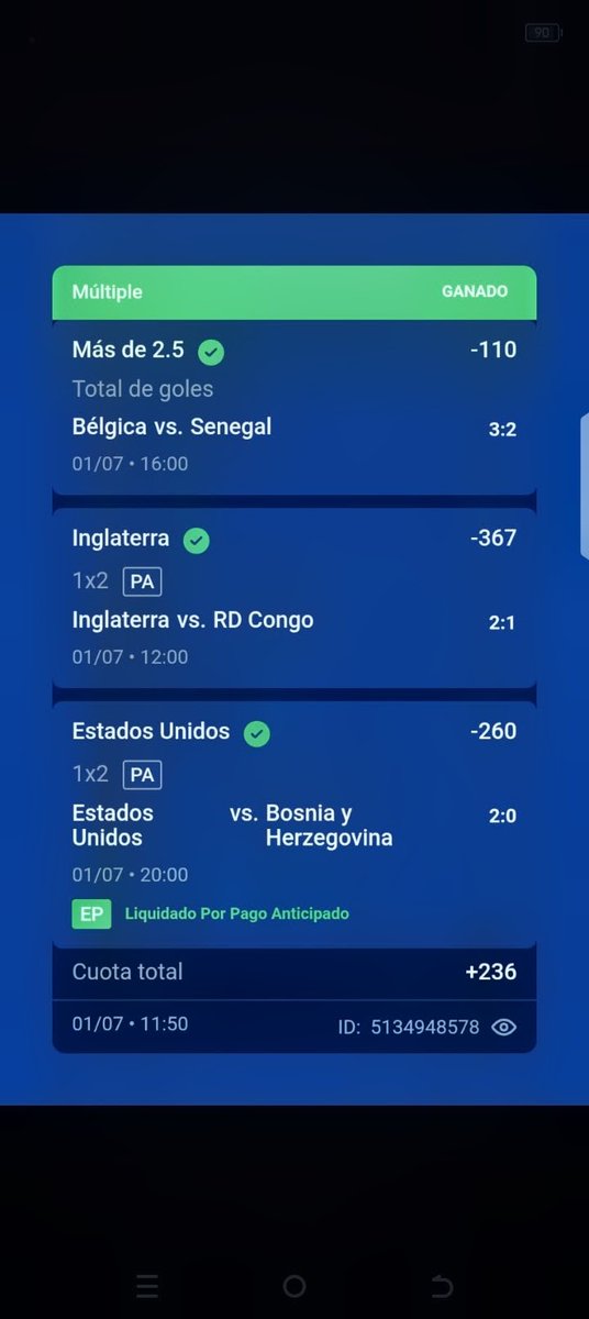 matabanqueros14's tweet photo. *Miércoles Parley*
-Futbol *Copa Del Mundo* Alta Over BELGICA (2.5)💵✅
-Futbol *Copa del Mundo* ENGLAND s  Ganar💵✅
-Futbol *Copa Del Mundo* ESTADOS UNIDOS a Ganar💵✅

*Pide ya le informacion  VIP de hoy Jueves para jugar duro con Fuerza WhatsApp+584126758092* https://t.co/X8pszqbI65