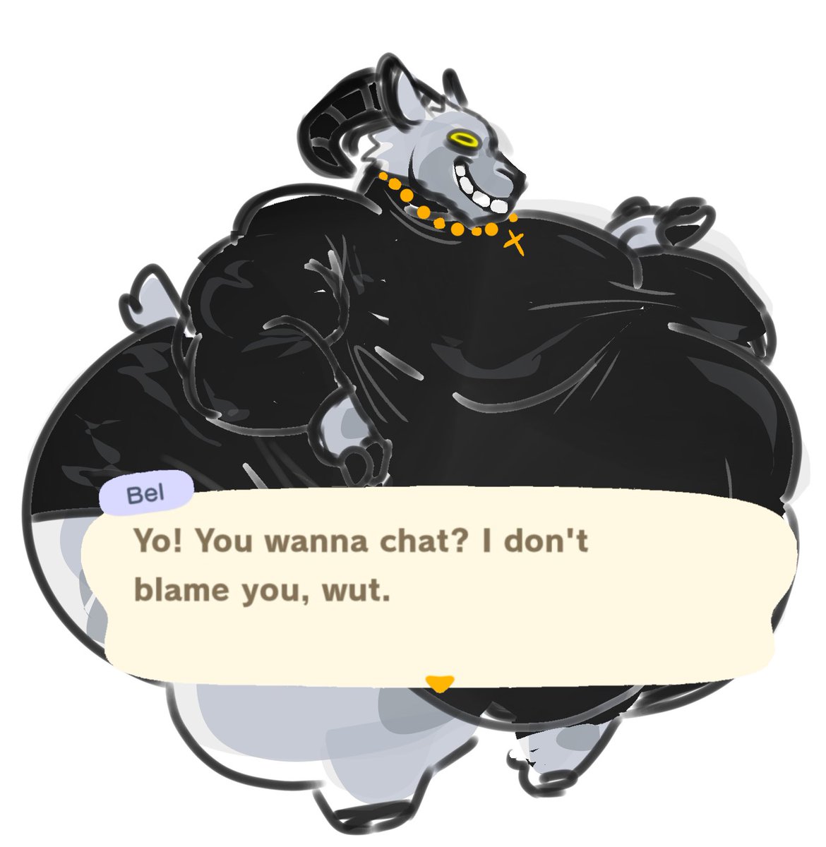 BAD_B1RD's tweet photo. ”I promise, when you ascend, endless feasts and buffets will line the heavens. You may eat your fill and then some, as one more bite and room for such will be available for eternities to come.”

Some more Bel(ly) from Obscure AC OST, courtesy of @thefatnerd.bsky.social! https://t.co/P6FQhBJUJc