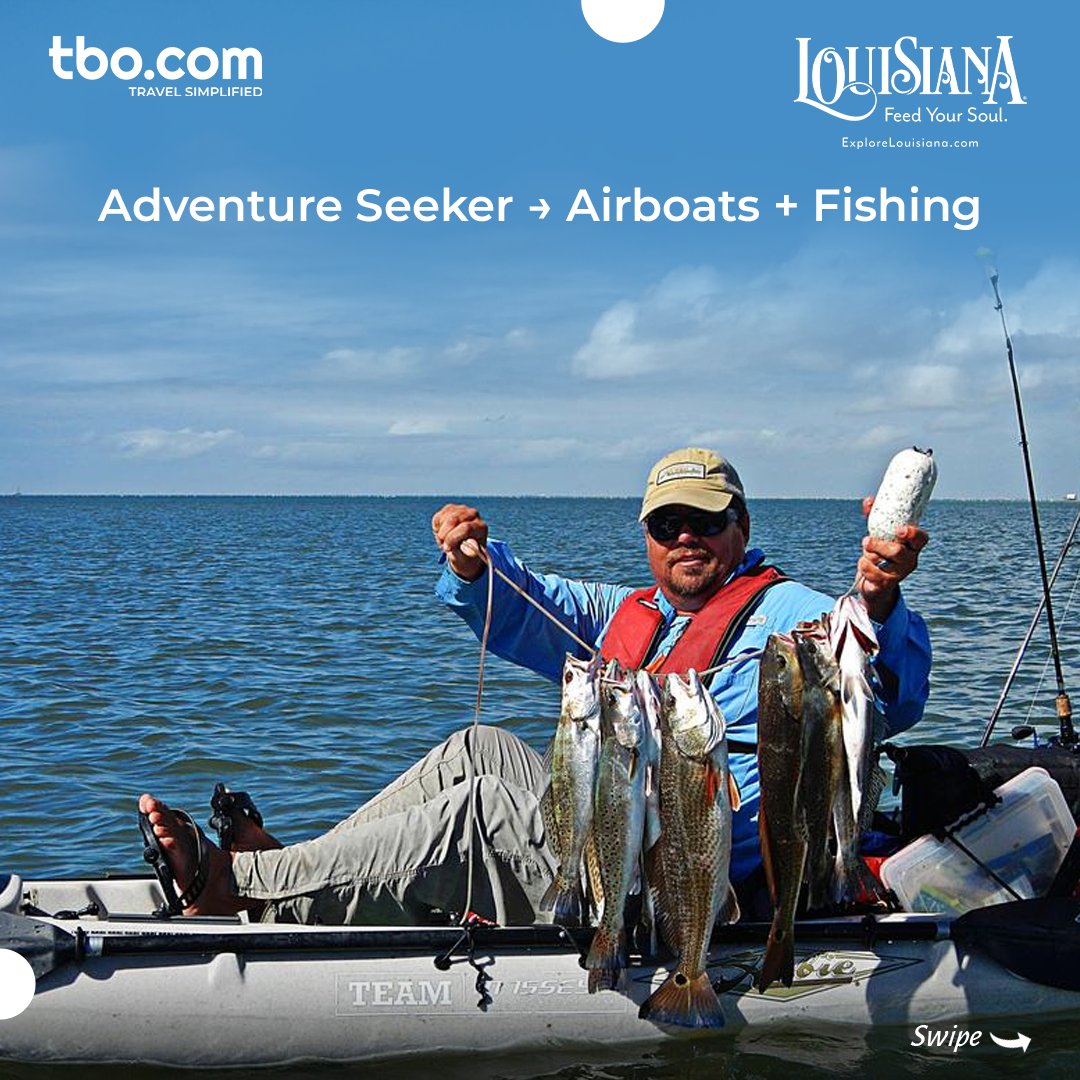 TBO_INDIA's tweet photo. Recommend exciting airboat tours, serene kayaking routes, wildlife-rich birding spots, family-friendly state parks, scenic biking trails, and unforgettable evenings under the stars.

Start booking now!
https://t.co/Kqji6Da3Of

#Louisiana #ExploreLouisiana #TBO #TravelAgents https://t.co/spe2CqoD5K