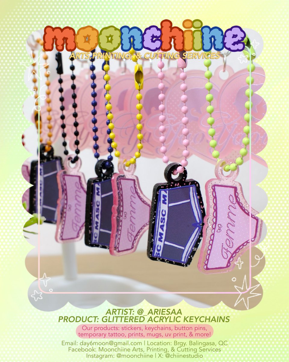 chiinestudio's tweet photo. !! ★ artist feature 054:
⊹ ⋆゚꒰ఎ ARIESA ໒꒱ ⋆゚⊹
ig & x : @_ariesaa ariesaa
(posted with permission from the artist)
#printingshop #artph #acrylickeychains
#smallbusinessowner #custommerch https://t.co/j4rWuQukhi