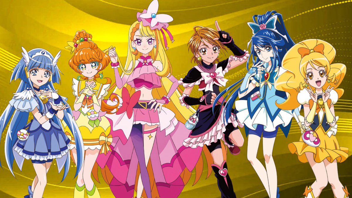 carachan2001's tweet photo. 💛 53 days left 💛 

Characters featured: Wonder Prime Supporting Cures (Beauty, Papaya, Butterfly, Black, Aqua, Honey)

#glitterforce #precure #prettycure #anime #��リキュア https://t.co/xzdIC6dKrA