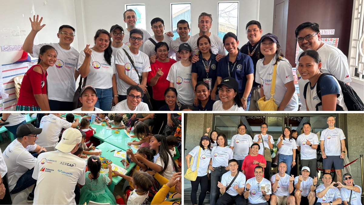 AerCapNV's tweet photo. AerCap recently joined forces with @CebuPacificAir and @flyPAL in Davao, alongside our charity partner Embrace Badjao, founded by Dr. Richard Hogan. 

Together, we provided learning materials and meaningful engagement opportunities for underserved Badjao children, helping expand access to education and create brighter futures.

#AerCare #NeverStandStill #EmbraceBadjaoDavao #CommunityImpact