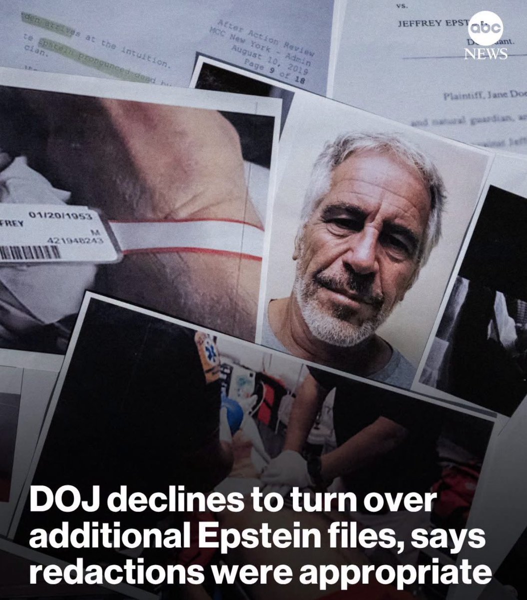 AnnieForTruth's tweet photo. The DOJ refused to turn over further Epstein files which were ordered by a federal judge to be released by July 2. 🤬 This is the biggest coverup by this corrupt administration.  We have only seen 3 million of the 6 million files to date. https://t.co/ymhES3egdD https://t.co/Fw8ggmew7d