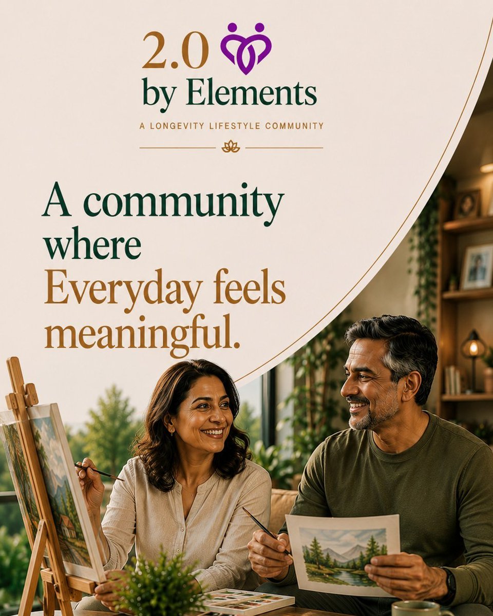 ElementsSenior's tweet photo. A community where every day feels meaningful.
At 2.0 by Elements, life is about more than adding years it's about adding purpose, wellness connection and joy to every day. 
Live longer. Live healthier. Live meaningfully .

#Elements #Longevity #FreedomToLiive #StillBecoming https://t.co/eNlnPWhGjk