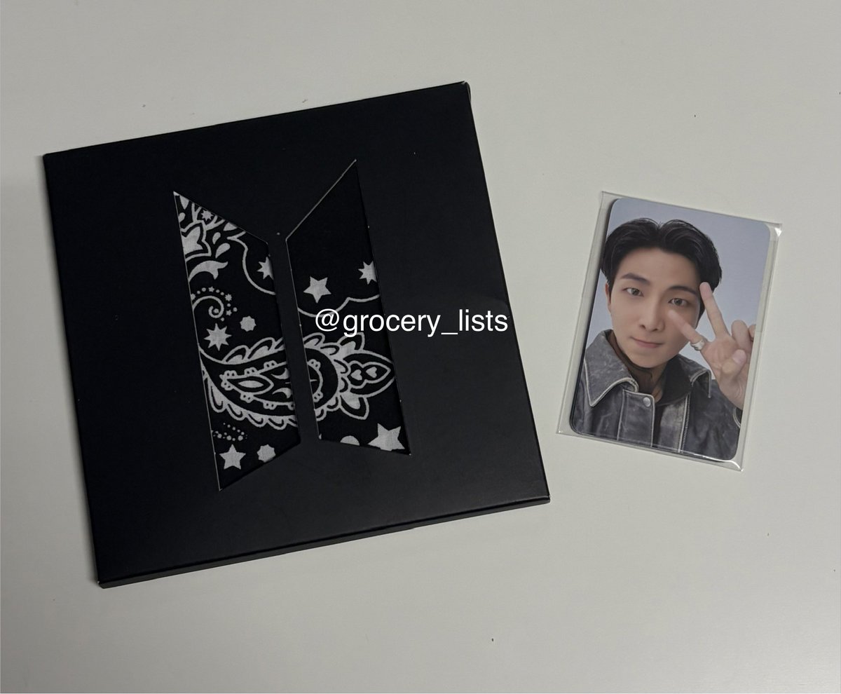 grocery_lists's tweet photo. wts lfb bts ph

bts festa 2025
army zone 

sealed ot7 pc set + bandana 
₱3.7k + lsf

payo prio / dop https://t.co/08GlDmw1Oj