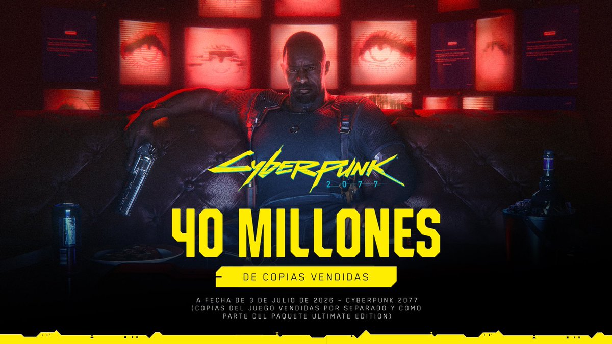 semonster66's tweet photo. ⚠️ CYBERPUNK 2077 es mas exitoso que nunca, con 40 millones de copias vendidas en todo el mundo.

El estudio supo corregir sus errores, no bajar los brazos dejándolo como "lo que pudo ser" y hasta se molestaron en sacarlo "todo en cartucho" para Switch 2.

👏 Me alegro por ellos! https://t.co/xhIXLnsyYB