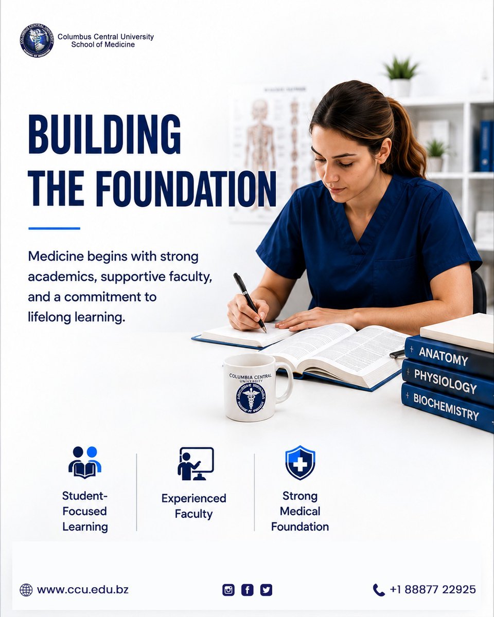 columbus_univ's tweet photo. Every doctor's journey starts long before the white coat. 🩺

🎓 Accredited MD Program
🌍 Global Clinical Rotations
📍 Belize
📩 Admissions Open 

#FutureDoctor #CCUSchoolOfMedicine #StudyMedicineAbroa https://t.co/SnIw8ms1IM