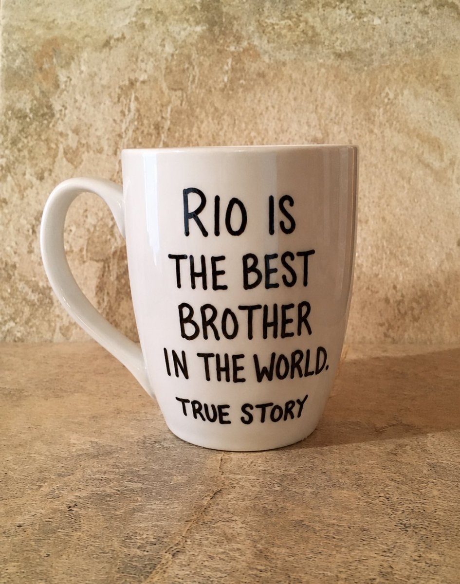 MaxVarstappan's tweet photo. Happy birthday to my sister, who’s always busy… sleeping. Wishing you all the happiness in the world. And maybe, try start listening to your brother a little more often. Here’s your mug for your birthday gift. Love you! https://t.co/biwMe0Dp97