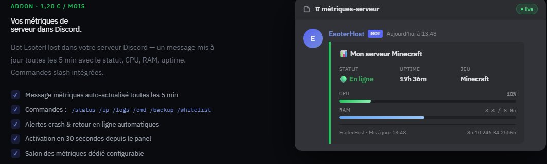 EsoterHost's tweet photo. Suivant en temps réel l'utilisation de votre serveur depuis discord avec notre bot à partir de 1,20€ par mois

(Compatible uniquement avec nos serveur)
https://t.co/narxzp2c9f https://t.co/x2aJfdS0Rz